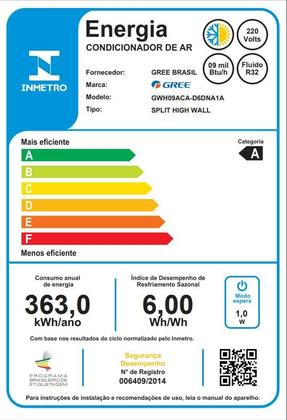Imagem de Ar Condicionado Split Hi Wall Gree G-Diamond Auto Inverter 9.000 Btus Quente e Frio 220v R-32