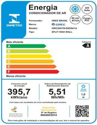 Imagem de Ar Condicionado Split Hi Wall Gree G-Top Auto Inverter 9.000 Btus Frio 220v R-32