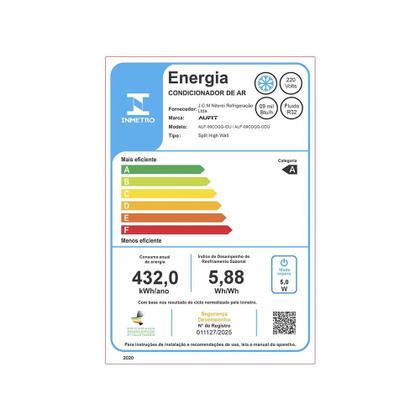 Imagem de Ar Condicionado Split Hi Wall Inverter Aufit 9.000 Btus Frio 220v R-32