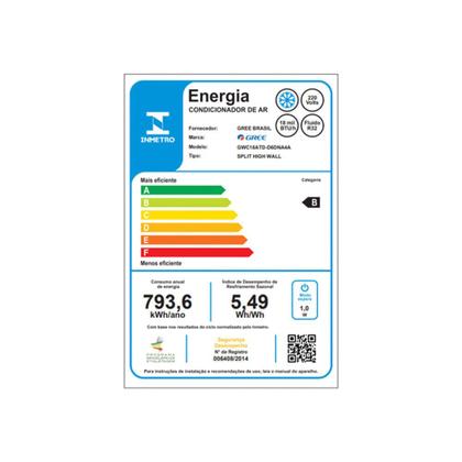 Imagem de Ar Condicionado Split Hi-Wall Inverter G-Clima Gree 18.000 Btus Frio 220V