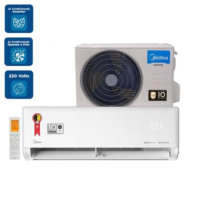 Imagem de Ar Condicionado Split Hi Wall Inverter Midea AI Ecomaster 12000 BTU/h Quente e Frio 42EZVQA12M5  220 Volts