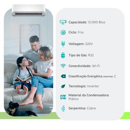 Imagem de Ar Condicionado Split Hi Wall - Inverter R-32 - Electrolux - Color Adapt - Wi-fi - 12.000 BTUs - Frio - 220V