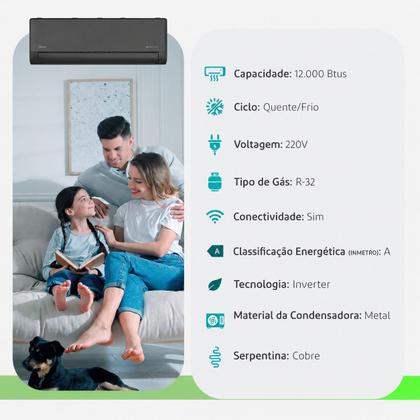 Imagem de Ar Condicionado Split Hi Wall - Inverter R-32 - Midea - AI Ecomaster Black - 12.000 BTUs - Quente-Frio - 220V Monofásico