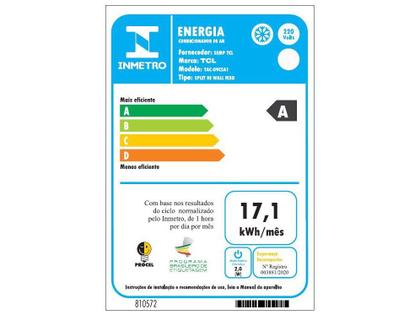 Imagem de Ar Condicionado Split Hi Wall Tcl 18.000 Btus Frio 220v