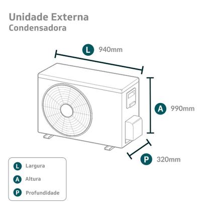 Ar-Condicionado Split HW R-32 Inverter Daikin 32.000 BTUs Quente