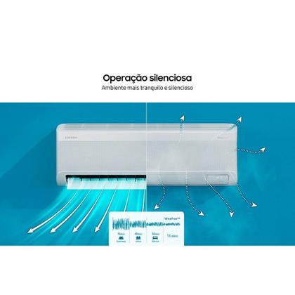 Imagem de Ar-Condicionado Split Inverter 18000 BTUs Samsung WindFree AI Wi-Fi High Wall Só Frio AR60F18D1AWNAZ/AR60F18D1AWXAZ 220V