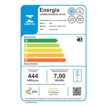 Imagem de Ar Condicionado Split Inverter Elgin Eco Star 12000 BTUs Frio 127V HSFC12C1IBCB