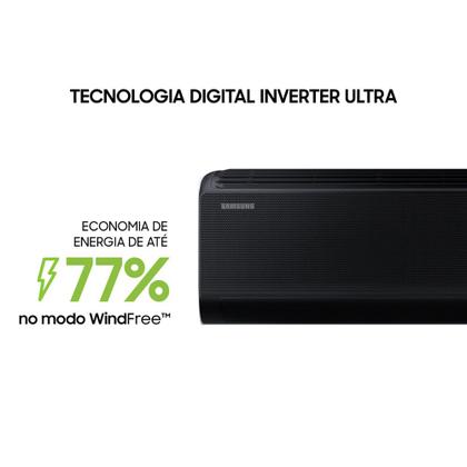 Imagem de Ar-condicionado Split Inverter Samsung WindFree Black Edition Sem Vento 18.000 BTUs Quente e Frio AR18CSECABTNAZ 220V