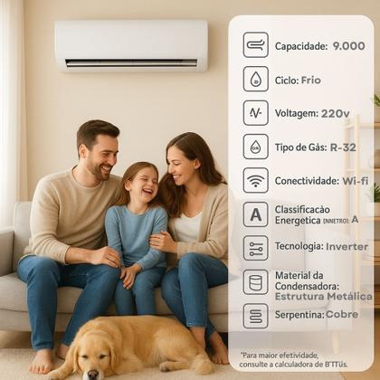 Imagem de Ar Condicionado Split LG AI Smart Inverter Voice 9000 BTUs Frio 220V S3-Q09JA31E