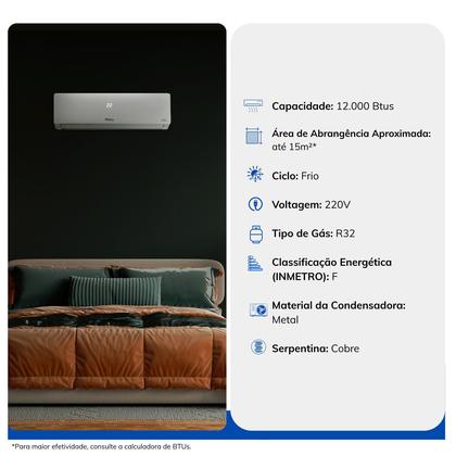 Imagem de Ar Condicionado Split Philco 12000 BTUs Frio 220V PAC12FI