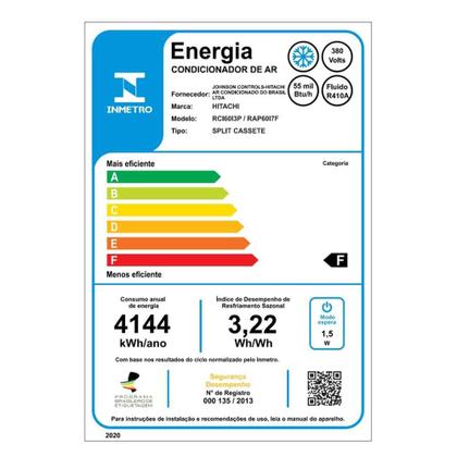 Imagem de Ar Condicionado Split Piso Teto Hitachi Air Core 500 Frio 55.000 Btus 380v Trifásico
