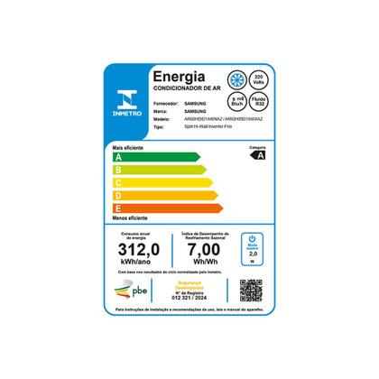 Imagem de Ar-condicionado Split Samsung Inverter WindFree AI Pro 9.000 BTUs Frio AR60H09D1AWNAZ (220V)