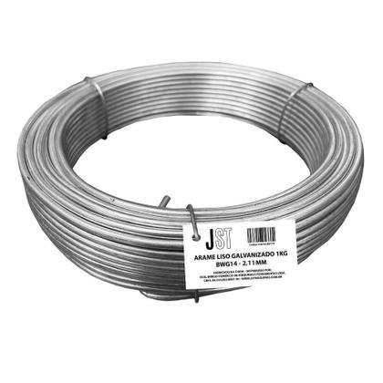 Imagem de Arame Liso Galvanizado - BWG14-2,10MM - 1 KG - JST