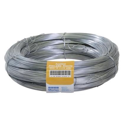 Imagem de Arame Liso Galvanizado N18 Morlan c/ 10 Rolos de 1Kg