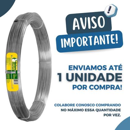 Imagem de Arame Liso Ovalado Galvanizado 16x14 1000 Metros para Cerca Rural Gado Resistente