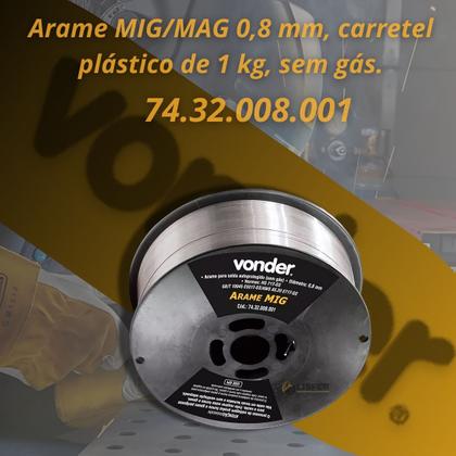 Imagem de Arame MIG 0,8mm Carretel 1KG Sem Gas - Vonder
