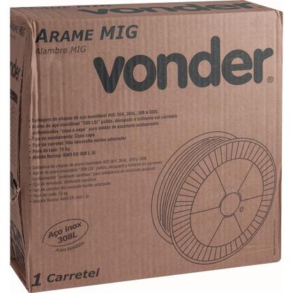 Imagem de Arame Mig Aço Inox 308L 1,2mm Carretel com 15 Kg - Vonder