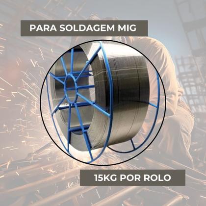 Imagem de Arame Solda Mig Inox 316l 0,8mm Uso Com Gás Rolo Com 15kg