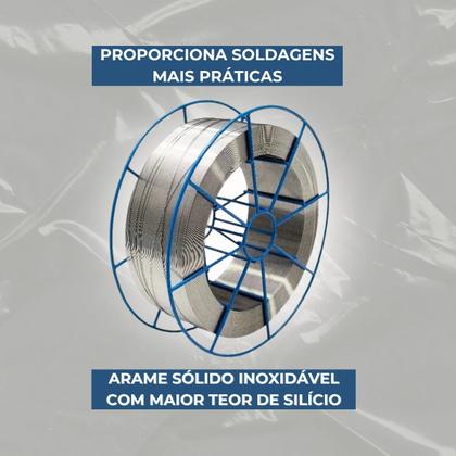 Imagem de Arame Solda Mig Inox 316l 1,2mm Uso Com Gás Rolo Com 15kg