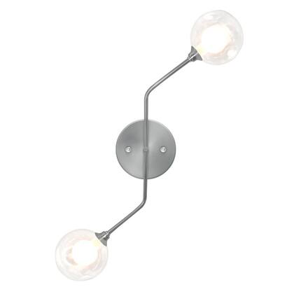 Imagem de Arandela Aro Prata Jabuticaba Globo de Vidro Harmony