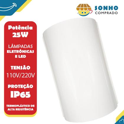 Imagem de Arandela balizadora de parede branca fosca 25W PP 065913 InterNEED