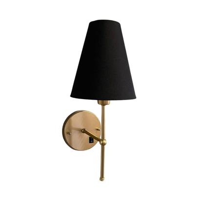 Imagem de Arandela De Parede Clássica alumínio Bivolt Com Interruptor e Cúpula Ref 05 Com Lâmpada Branco Quente