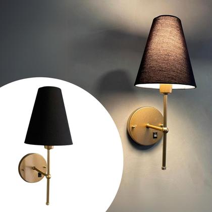 Imagem de Arandela De Parede Clássica alumínio Bivolt Com Interruptor e Cúpula Ref 05 Com Lâmpada Branco Quente