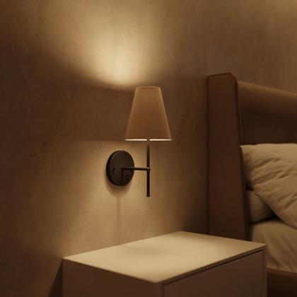 Imagem de Arandela De Parede Clássica alumínio Bivolt Com Interruptor e Cúpula Ref 05 Com Lâmpada Branco Quente