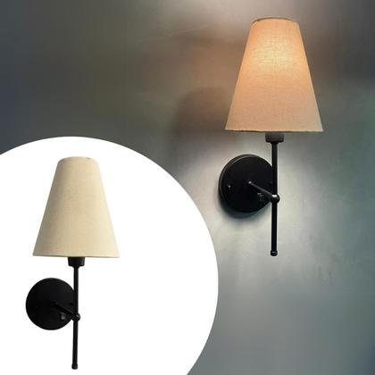 Imagem de Arandela De Parede Clássica alumínio Bivolt Com Interruptor e Cúpula Ref 05 Com Lâmpada Branco Quente