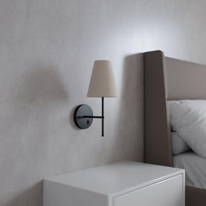 Imagem de Arandela De Parede Clássica alumínio Bivolt Com Interruptor e Cúpula Ref 05 Com Lâmpada Branco Quente