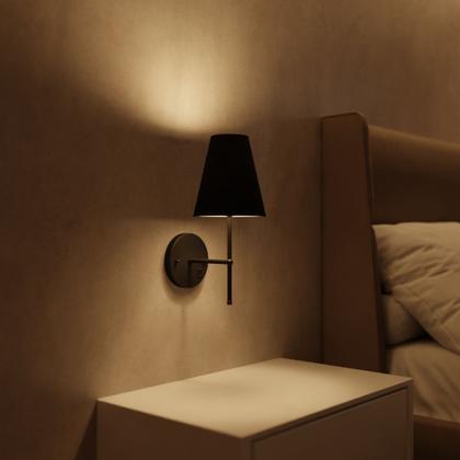 Imagem de Arandela De Parede Clássica alumínio Bivolt Com Interruptor e Cúpula Ref 05 Com Lâmpada Branco Quente