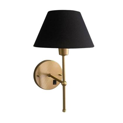 Imagem de Arandela De Parede Clássica Chumbo Com Interruptor e Cúpula branca e lâmpada branco frio Sala Quarto Dormitório, Banheiro, Escritório