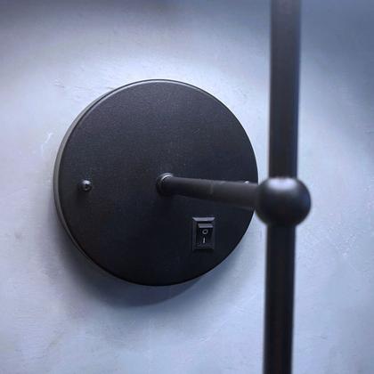 Imagem de Arandela De Parede Clássica Chumbo Com Interruptor e Cúpula branca e lâmpada branco frio Sala Quarto Dormitório, Banheiro, Escritório