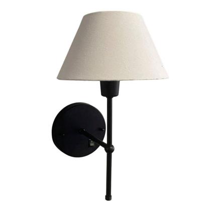 Imagem de Arandela De Parede Clássica Chumbo Com Interruptor e Cúpula branca e lâmpada branco frio Sala Quarto Dormitório, Banheiro, Escritório