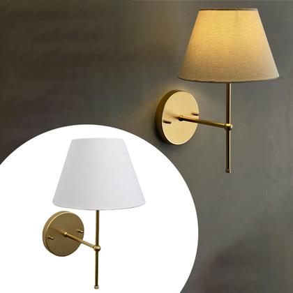 Imagem de Arandela De Parede Clássica Interna Alumínio Com Cúpula Ref 19 Iluminação de Casa, sala, Corredor, lavabo, Quarto e cabeceira cama