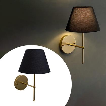 Imagem de Arandela De Parede Clássica Interna Alumínio Com Cúpula Ref 19 Iluminação de Casa, sala, Corredor, lavabo, Quarto e cabeceira cama