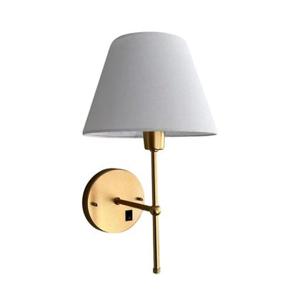 Imagem de Arandela de Parede Clássica Interna Com Interruptor Com Cúpula Ref 19 Com Lâmpada Branco Quente Para Sala, Quarto, Cabeceira e Cama