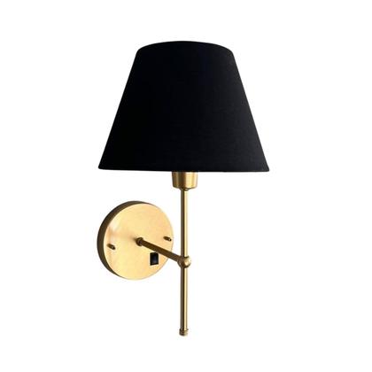 Imagem de Arandela de Parede Clássica Interna Com Interruptor Com Cúpula Ref 19 Com Lâmpada Branco Quente Para Sala, Quarto, Cabeceira e Cama