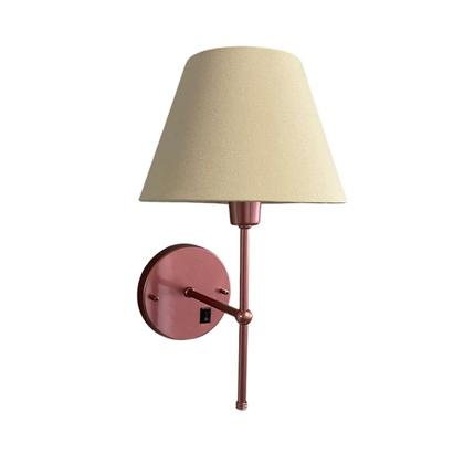 Imagem de Arandela de Parede Clássica Interna Com Interruptor Com Cúpula Ref 19 Com Lâmpada Branco Quente Para Sala, Quarto, Cabeceira e Cama