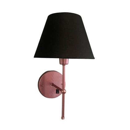 Imagem de Arandela de Parede Clássica Interna Com Interruptor Com Cúpula Ref 19 Com Lâmpada Branco Quente Para Sala, Quarto, Cabeceira e Cama