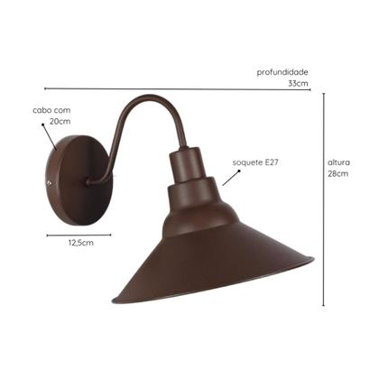 Imagem de Arandela de Parede Judith Com Cúpula Fixa