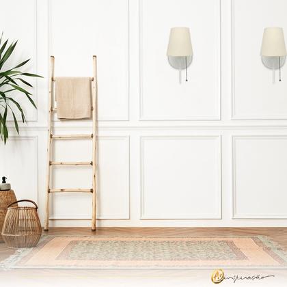 Imagem de Arandela De Parede Toucheiro String E27 Com Cúpula Tecido Moderno Vintage