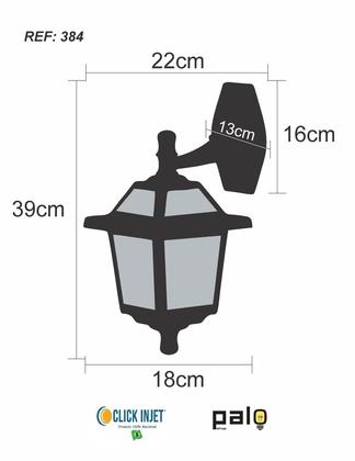 Imagem de Arandela Externa Colonial Vintage Retro Quadrada Fechada 384