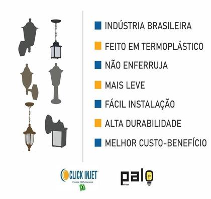 Imagem de Arandela Externa Luminária De Parede Muro Transparente 44