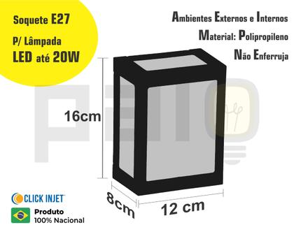 Imagem de Arandela Externa Luminária De Parede Muro Transparente 44