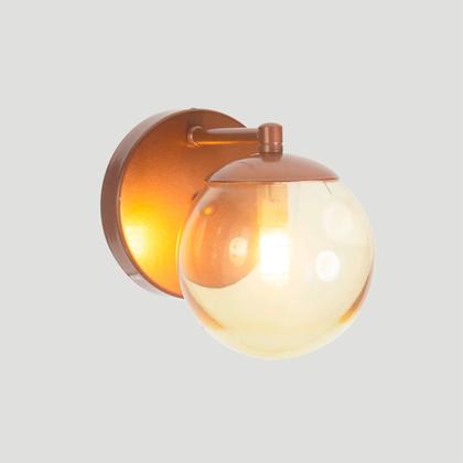 Imagem de Arandela Figo BRONZE com Globo de Vidro Âmbar