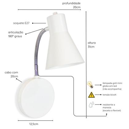 Imagem de Arandela Flex Amelia Branca