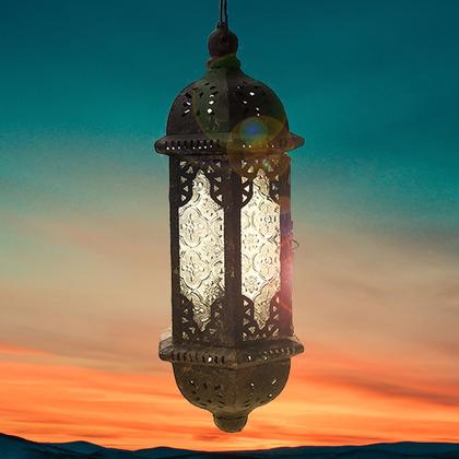 Imagem de Arandela Hexagonal Decorativa Com Alça P/Suspender C/ Vela