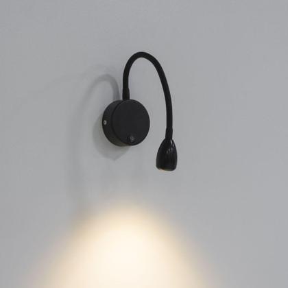 Imagem de Arandela Led 3w 3000k Haste Flexível Quarto Cabeceira Cama Leitura - Nordecor