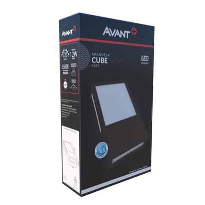 Arandela LED AVANT Cube Cor Café Branco Frio 6500K 12W Bivolt ...